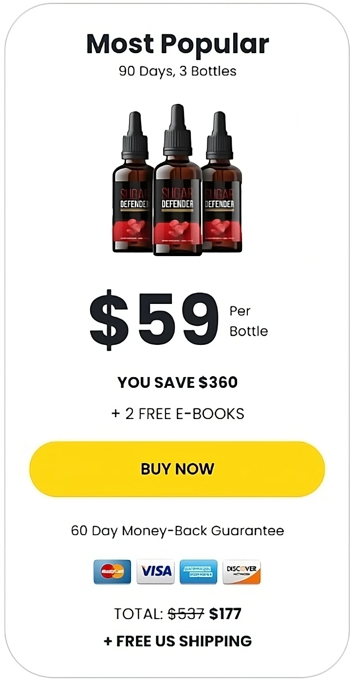 Sugar Defender three bottles order